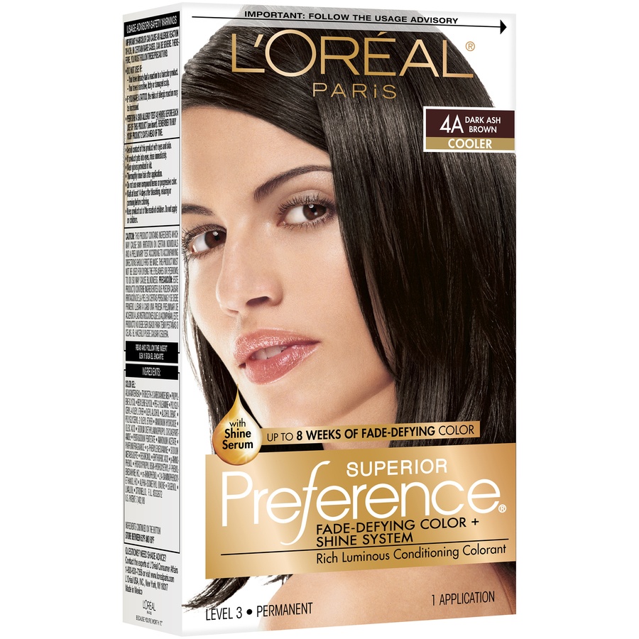 slide 8 of 8, L'Oréal Fade-Defying Color + Shine System - 4A Dark Ash Brown, 1 ct