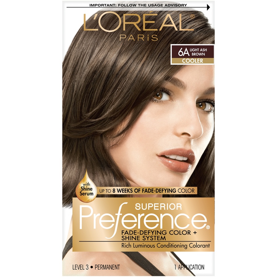 slide 8 of 8, L'Oréal Superior Preference #6a Light Ash Brown Permanent Hair Dye, 1 ct