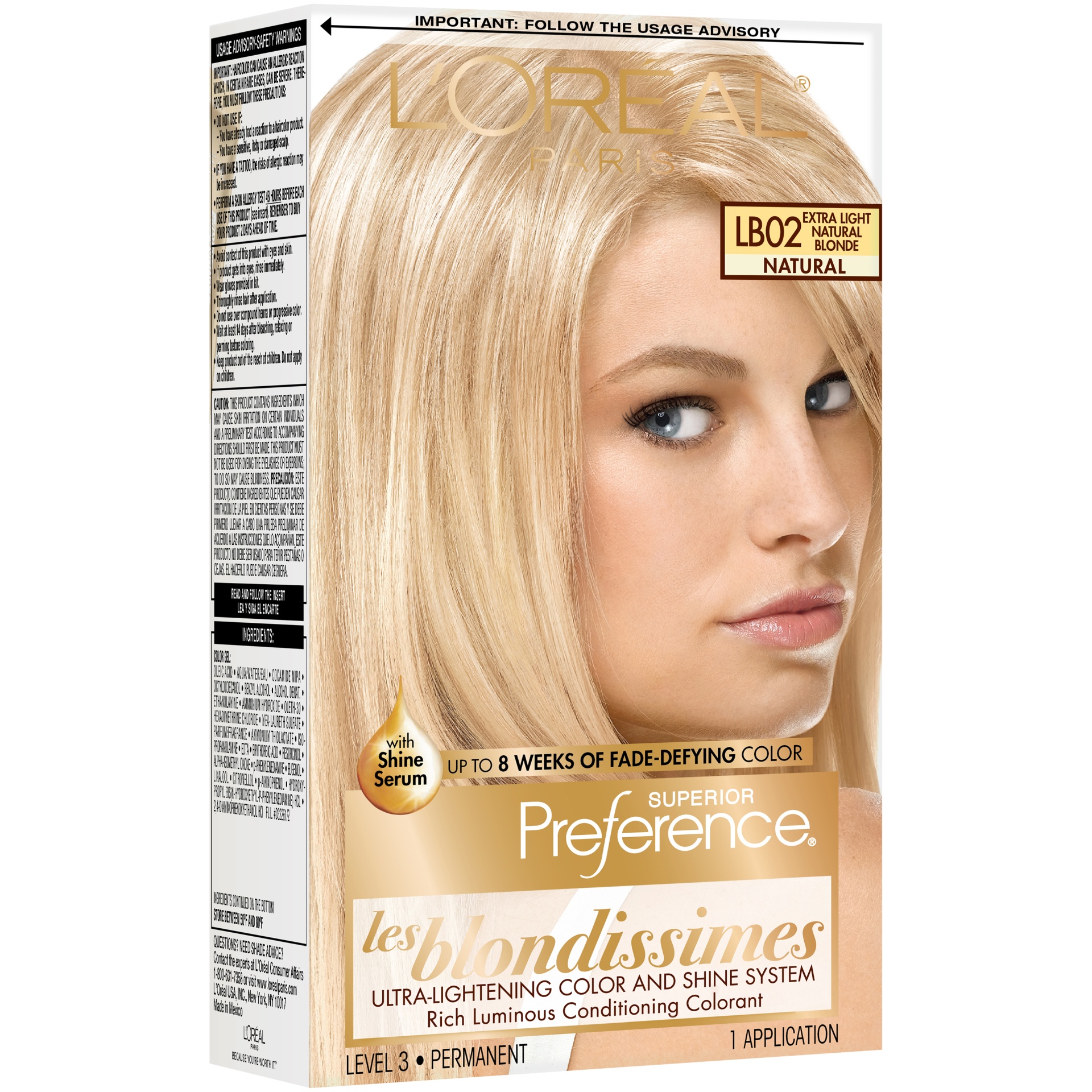 slide 5 of 8, L'Oréal Paris Superior Preference Fade-Defying Color + Shine System 9A Light Ash Blonde, 1 ct