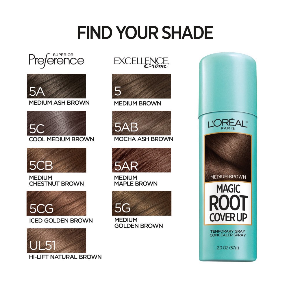 slide 5 of 6, L'Oréal Magic Root Cover Up - Medium Brown - 2.0oz, 2 oz