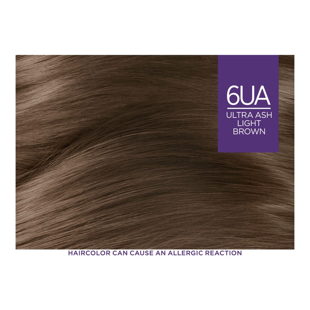 slide 6 of 6, L'Oréal Excellence Cool Supreme Permanent Gray Coverage Hair Color, Ultra Ash Light Brown, 1 fl oz