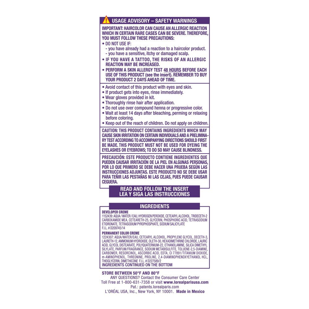 slide 2 of 6, L'Oréal Excellence Cool Supreme Permanent Gray Coverage Hair Color, Ultra Ash Light Brown, 1 fl oz