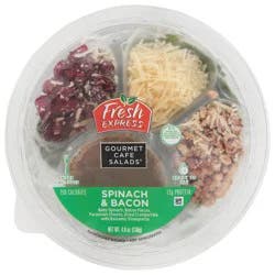 Fresh Express Gourmet Café Salads Spinach & Bacon Salad Bowl Kit