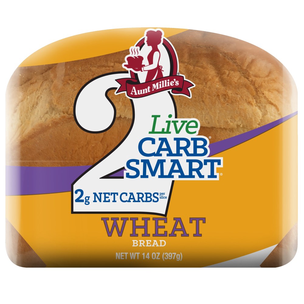 slide 6 of 6, Aunt Millie's Live Carb Smart Wheat Bread 14 oz, 14 oz