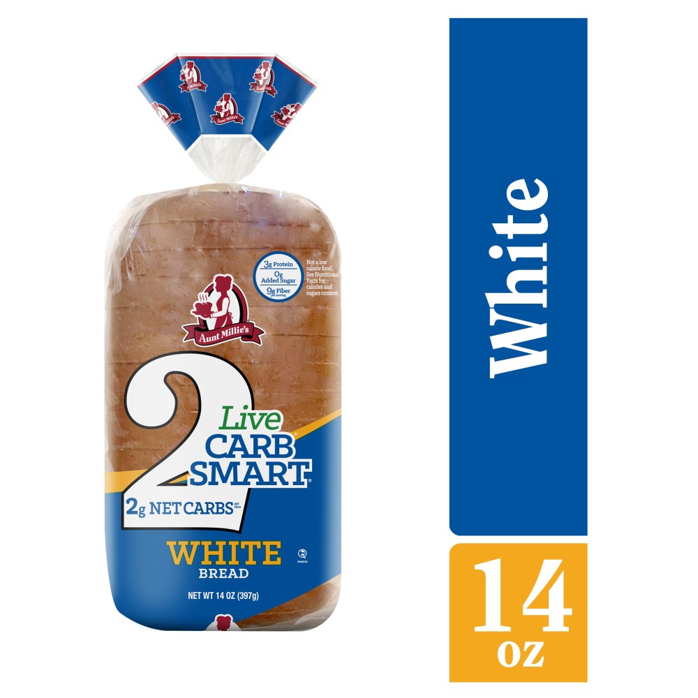 slide 3 of 6, Aunt Millie's Bakeries Aunt Millie's Carbsmart White Bread, 14 oz