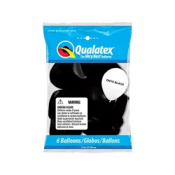 Onyx Black Latex Balloons (Balloons Will Be Inflated)