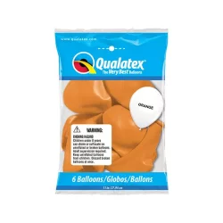 Orange Latex Balloons (Balloons Will Be Inflated)