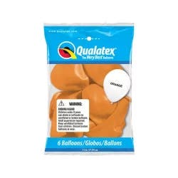Orange Latex Balloons (Balloons Will Be Inflated)