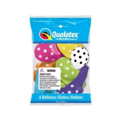 Qualatex Polka Dots Ballons 6Ct
