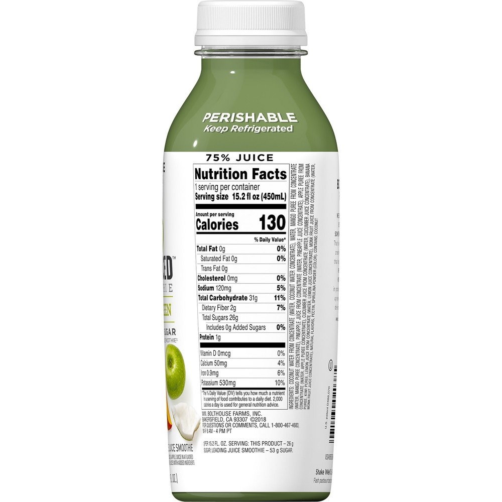 slide 5 of 7, Bolthouse Farms B Balanced Sweet Greens Smoothie, 15.2 oz