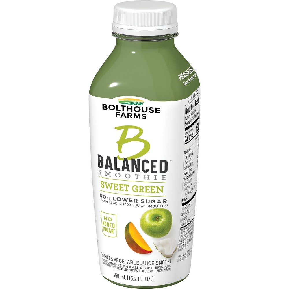 slide 7 of 7, Bolthouse Farms B Balanced Sweet Greens Smoothie, 15.2 oz