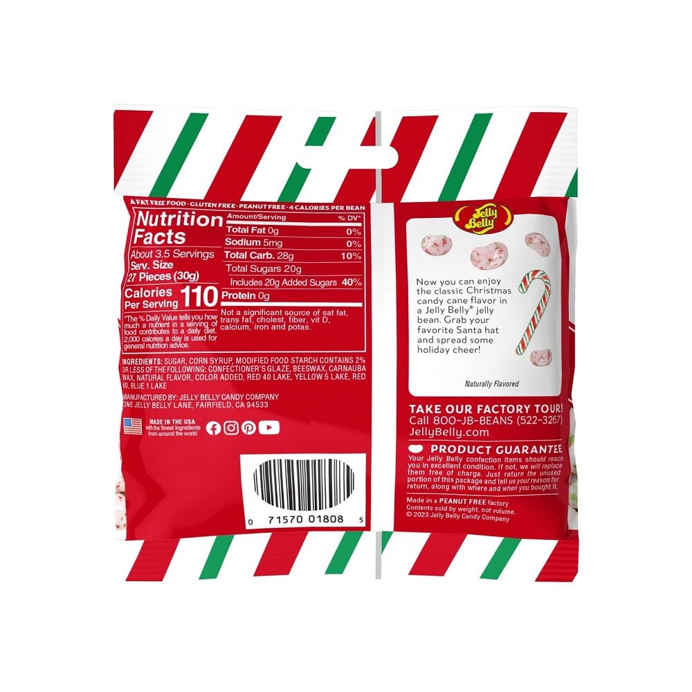 slide 2 of 3, Jelly Belly Candy Cane Flavor Gnc Bag, 3.5 oz