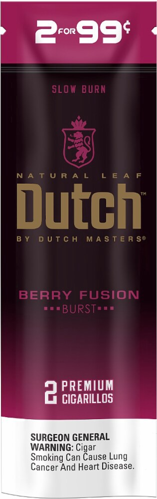 slide 1 of 1, Dutch Masters Berry Fusion Burst Cigarillos, 2 ct