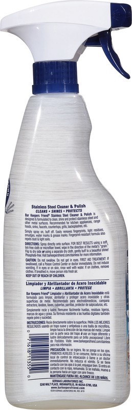 slide 3 of 4, Bar Keepers Friend Stainless Steel Cleaner & Polish 25.4 fl oz, 25.4 fl oz