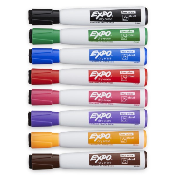 slide 7 of 8, Expo Dry Erase Marker Assorted Magnetic Eraser, 8 ct