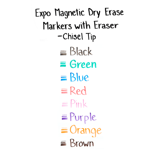 slide 3 of 8, Expo Dry Erase Marker Assorted Magnetic Eraser, 8 ct