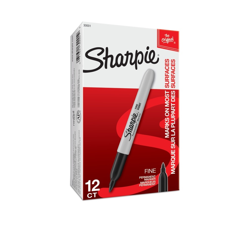 slide 1 of 1, Sharpie Fine Point Permanent Marker - 12 Pack - Black, 1 ct