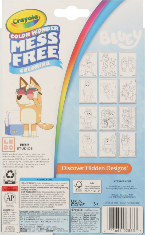 slide 2 of 2, Crayola Color Wonder Bluey Mini Box Set, 1 ct