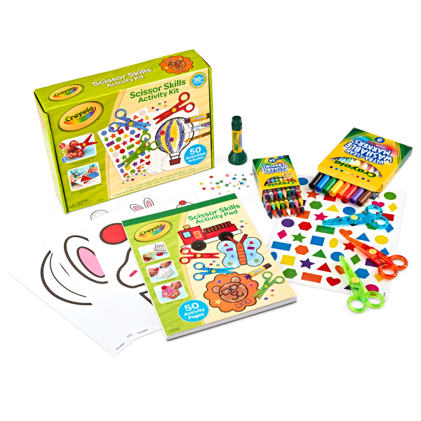 slide 3 of 9, Crayola Scissor Skills Activity Kit, Kit Of 20 Pieces, 1 ct