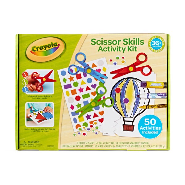 slide 7 of 9, Crayola Scissor Skills Activity Kit, Kit Of 20 Pieces, 1 ct