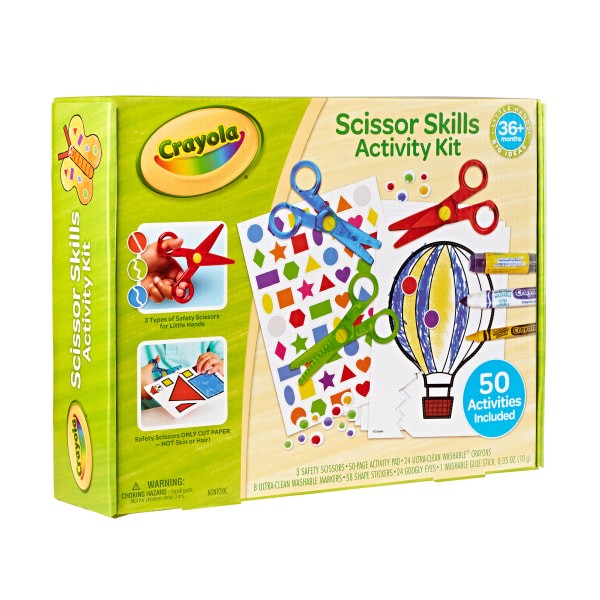 slide 4 of 9, Crayola Scissor Skills Activity Kit, Kit Of 20 Pieces, 1 ct
