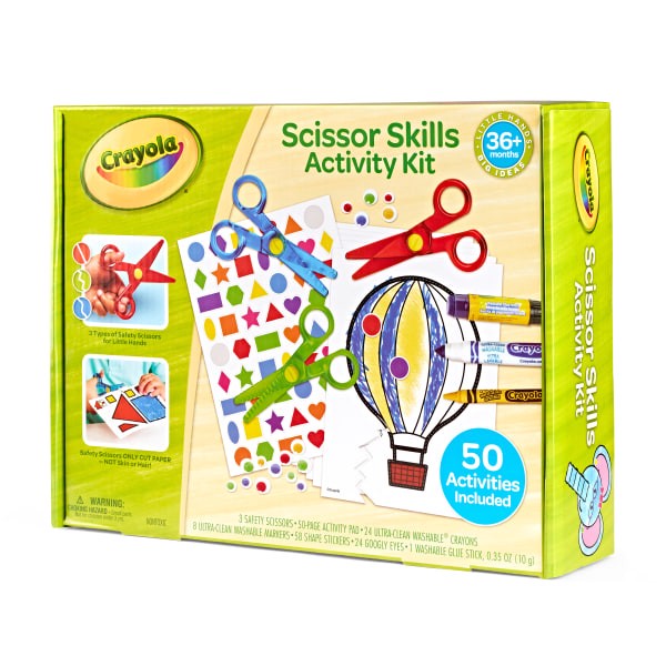 slide 5 of 9, Crayola Scissor Skills Activity Kit, Kit Of 20 Pieces, 1 ct