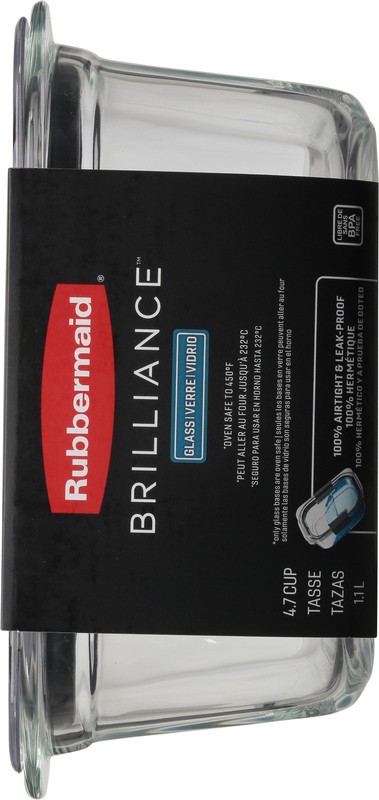 slide 4 of 4, Rubbermaid Brilliance 4.7 Cup Glass Container 1 Each, 1 ct