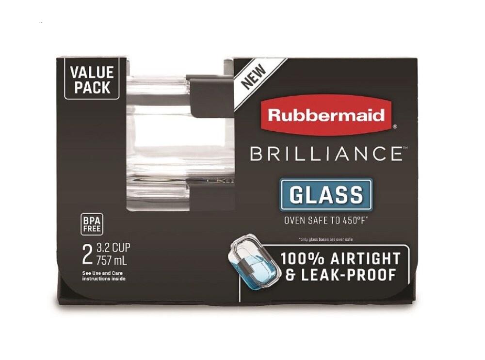 Rubbermaid Brilliance Glass Food Storage Containers 2 ct Shipt