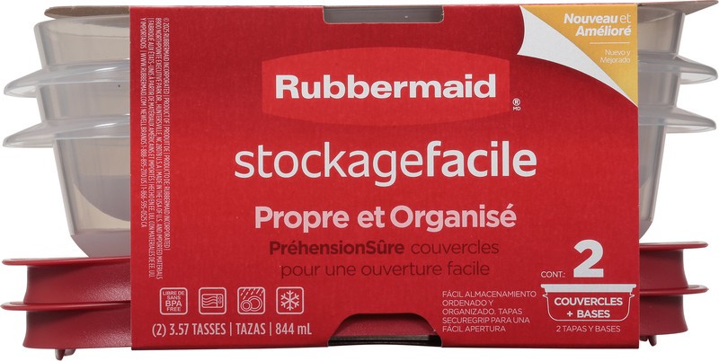 slide 4 of 4, Rubbermaid EasyStore 3.57 Cups Food Storage Container 2 Each, 2 ct