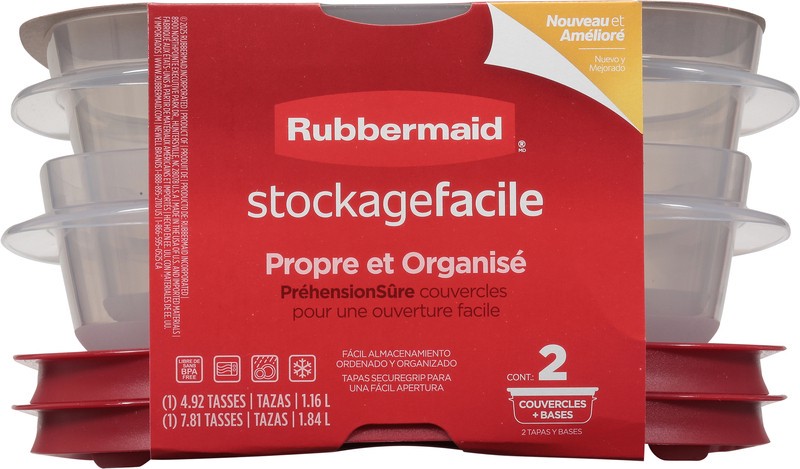 slide 3 of 4, Rubbermaid EasyStore Food Storage Container 2 Each, 2 ct