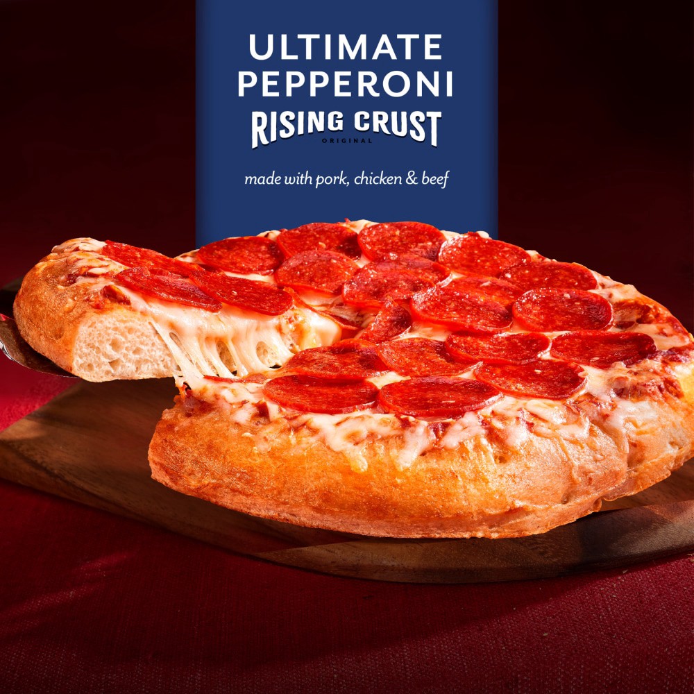 slide 2 of 6, DiGiorno Original Rising Crust Pepperoni Frozen Pizza 12in 24.7oz Pack, 24.7 oz