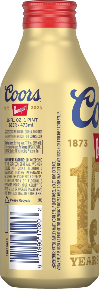 slide 2 of 4, Coors Banquet Beer 16 fl oz, 16 fl oz