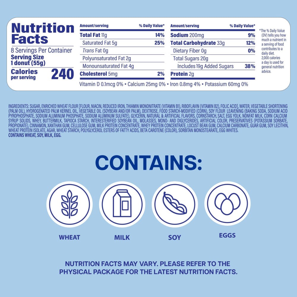 slide 2 of 5, Entenmann's Crumb Topped Donuts, 8 ct