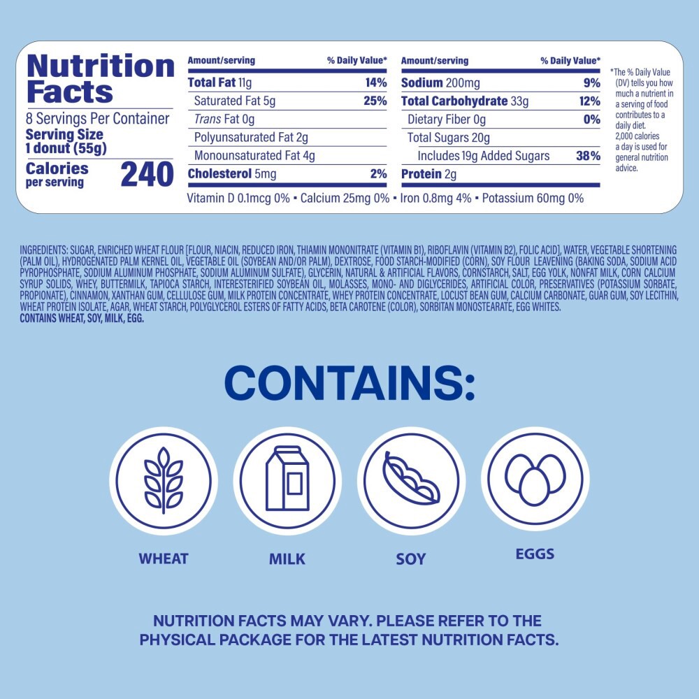 slide 4 of 5, Entenmann's Crumb Topped Donuts, 8 ct