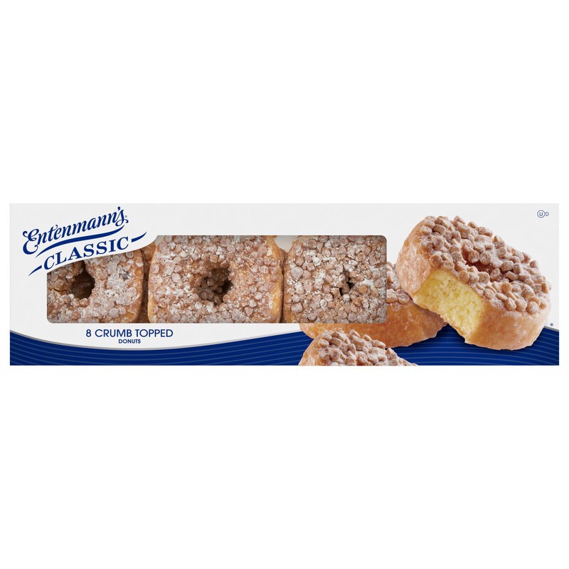 slide 2 of 5, Entenmann's Crumb Topped Donuts, 8 ct