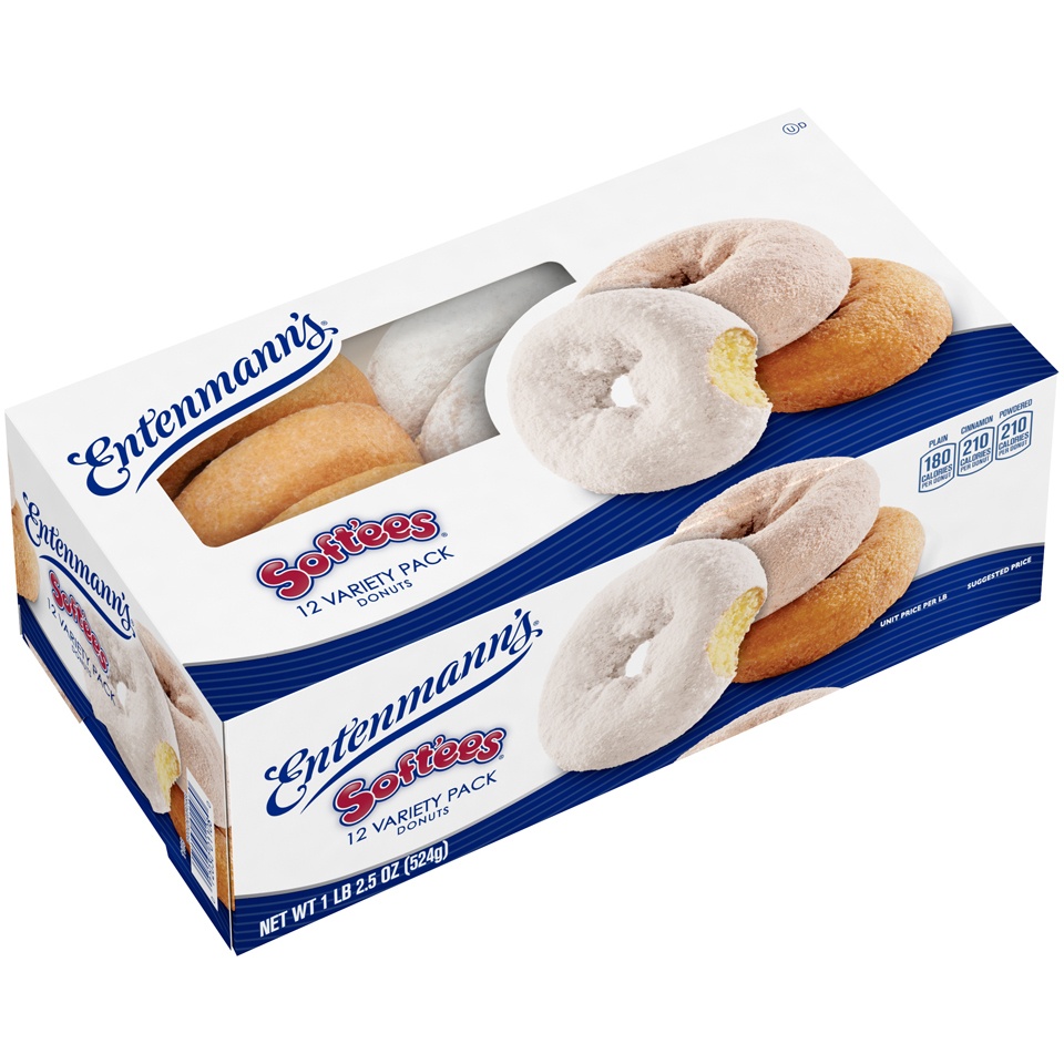 slide 5 of 9, Entenmann's Soft'ees Variety Pack Donuts, 12 count, 18.5 oz, 12 ct
