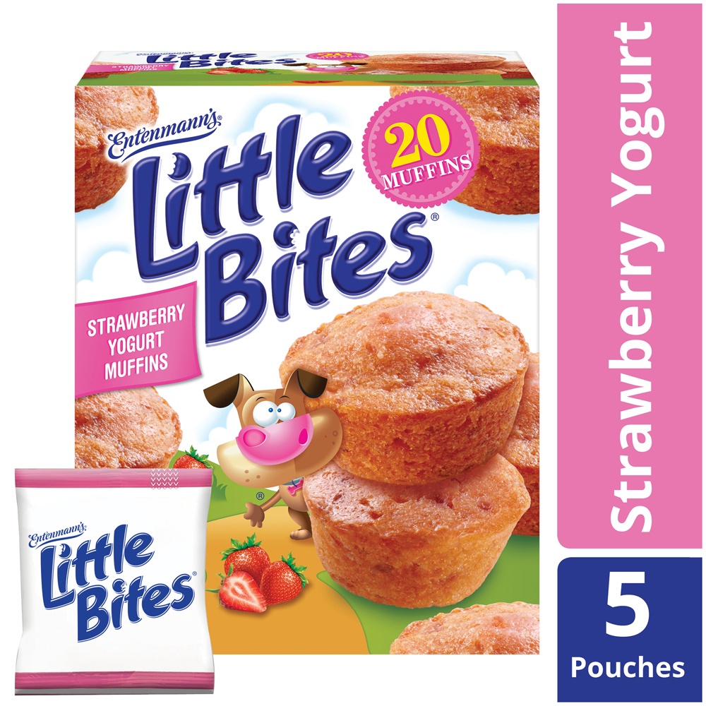 slide 2 of 8, Entenmann's Little Bites Strawberry Yogurt Mini Muffins, 5 ct