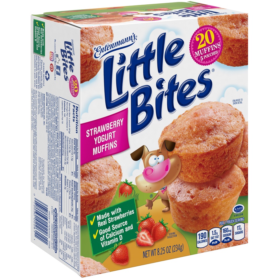 slide 3 of 8, Entenmann's Little Bites Strawberry Yogurt Mini Muffins, 5 ct