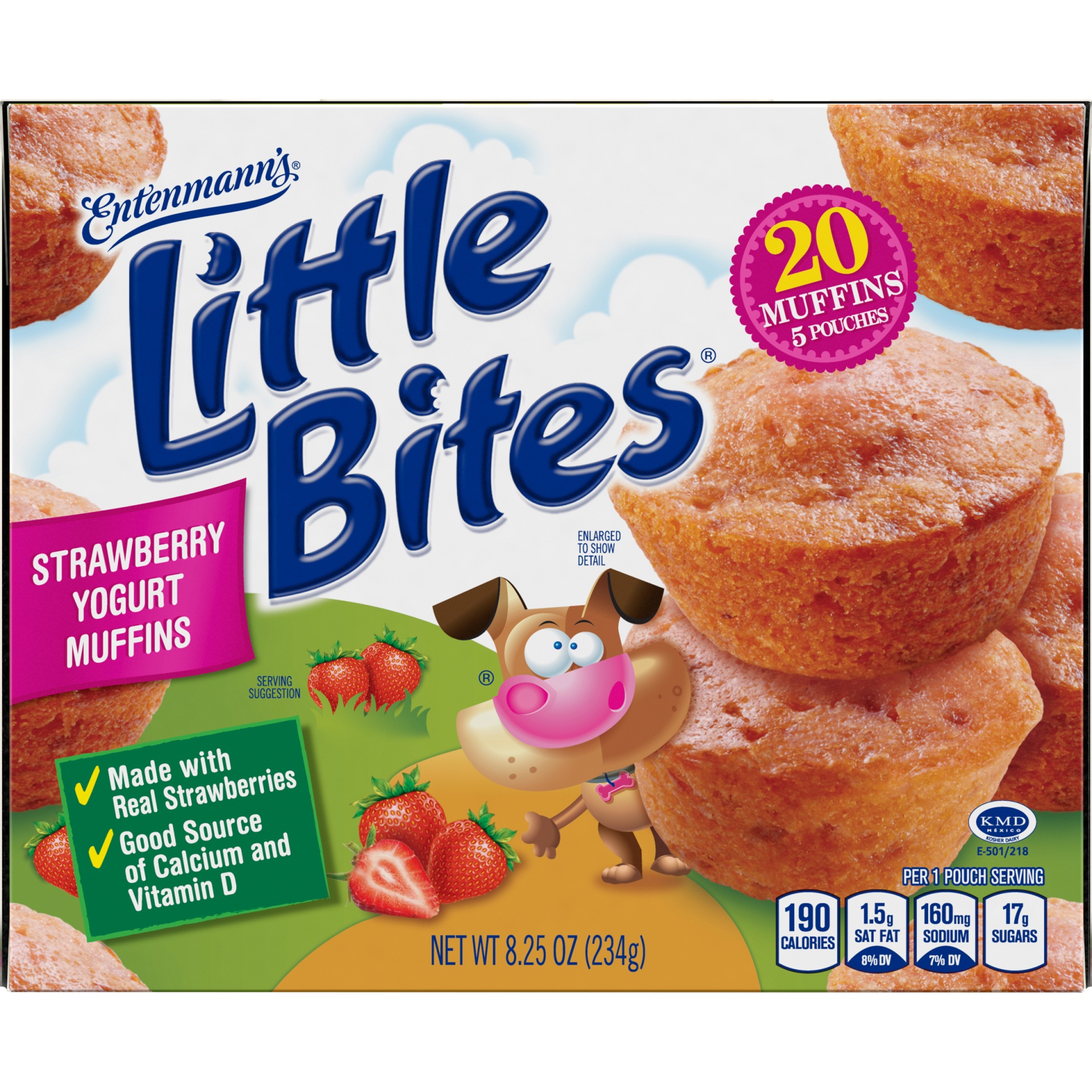 slide 6 of 8, Entenmann's Little Bites Strawberry Yogurt Mini Muffins, 5 ct