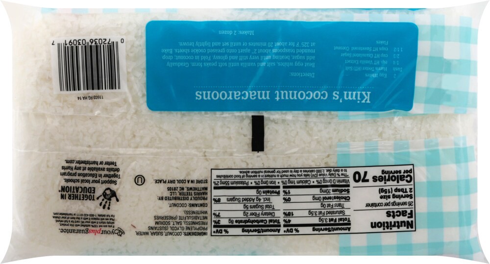 slide 2 of 2, Harris Teeter Flake Coconut, 14 oz