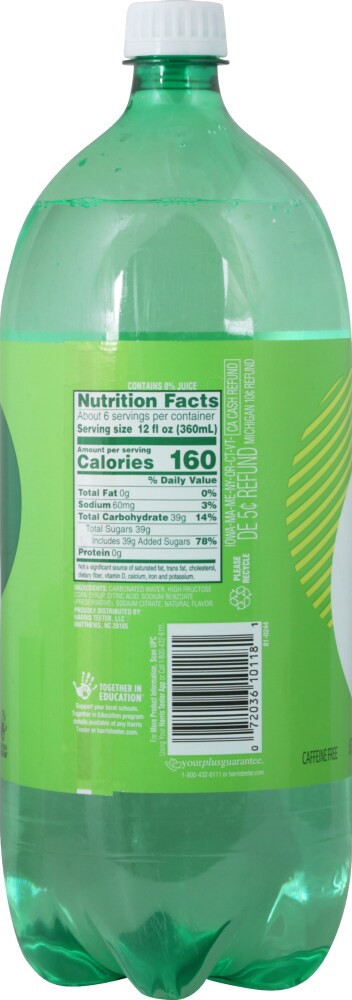 slide 2 of 2, Harris Teeter Soda - Lemon Lime - 2 liter, 2 liter