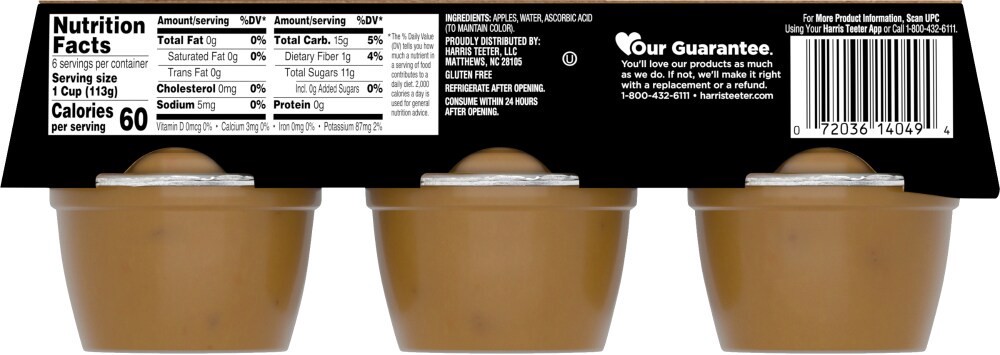 slide 2 of 3, Harris Teeter™ Unsweetened Applesauce, 6 ct; 4 oz