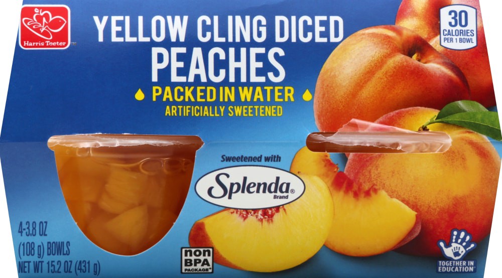 slide 2 of 2, Harris Teeter Fruit Cups - Diced Peaches - No Sugar Added - 15.2 oz, 15.2 oz