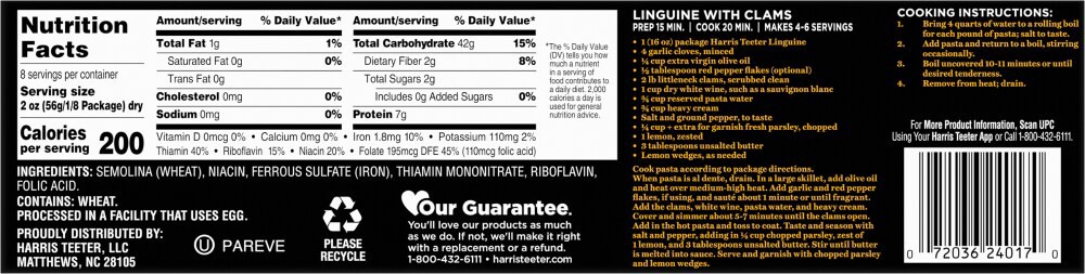 slide 2 of 2, Harris Teeter Linguine, 16 oz