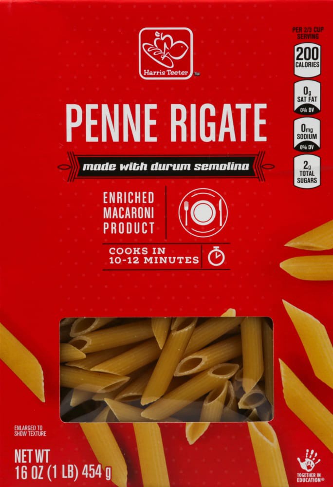 slide 3 of 3, Harris Teeter Penne Rigate, 16 oz