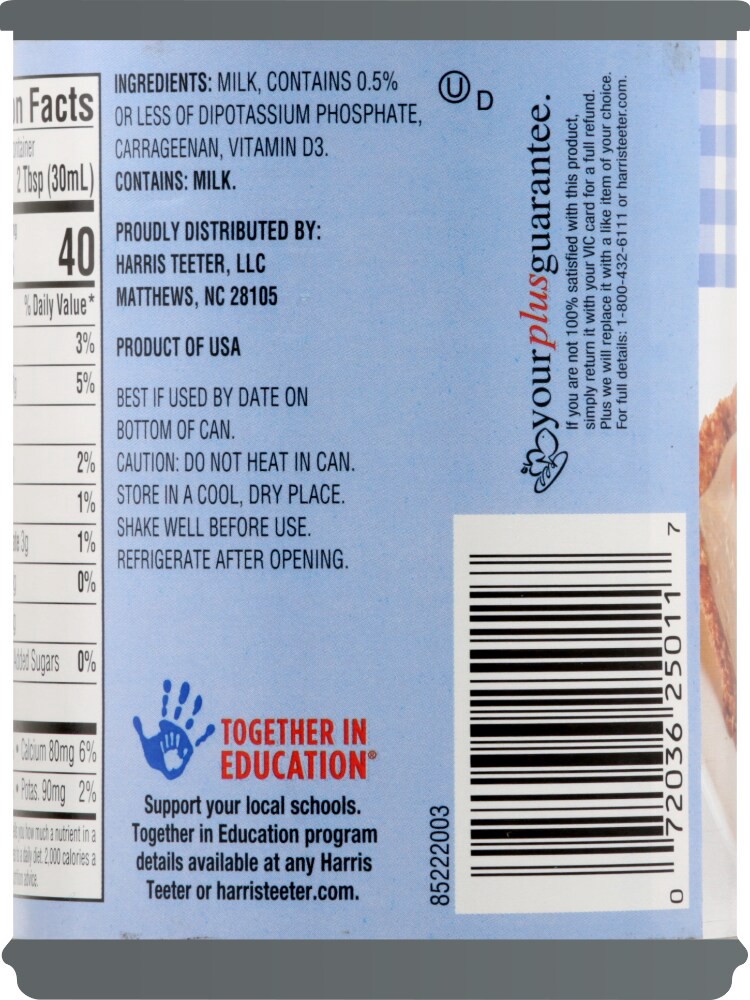 slide 2 of 2, Harris Teeter® Evaporated Milk, 12 fl oz
