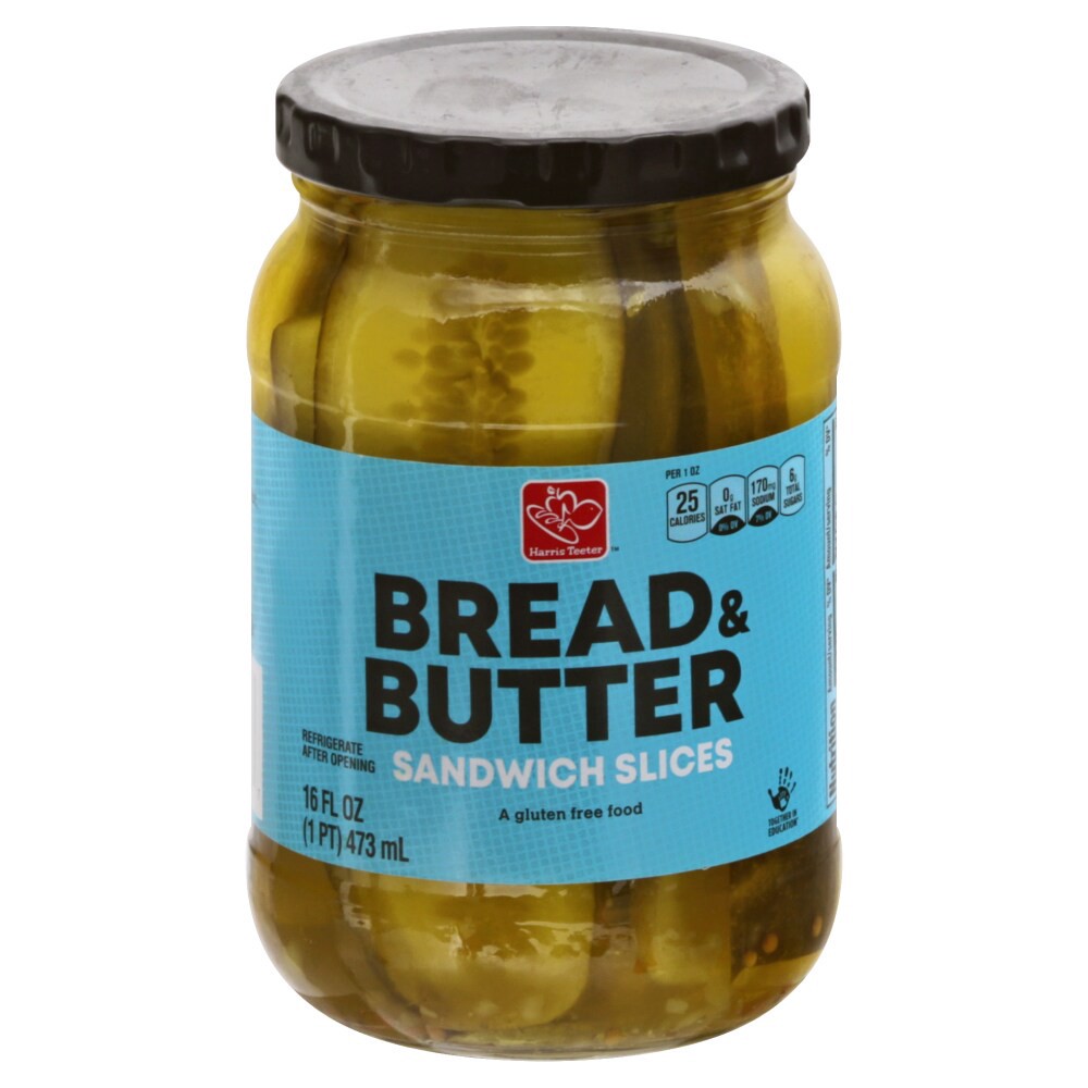 slide 3 of 4, Harris Teeter Pickle Sandwich Slices - Bread Butter - 16 oz, 16 oz