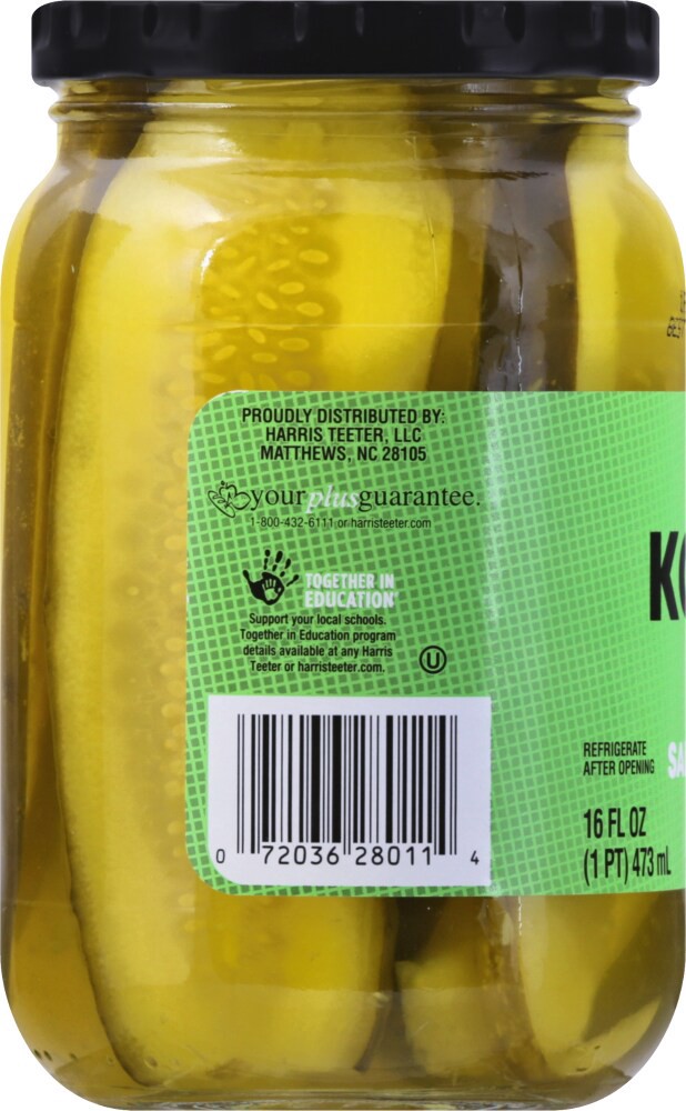 slide 4 of 4, Harris Teeter Pickle Sandwich Slices - Kosher Dill, 16 oz