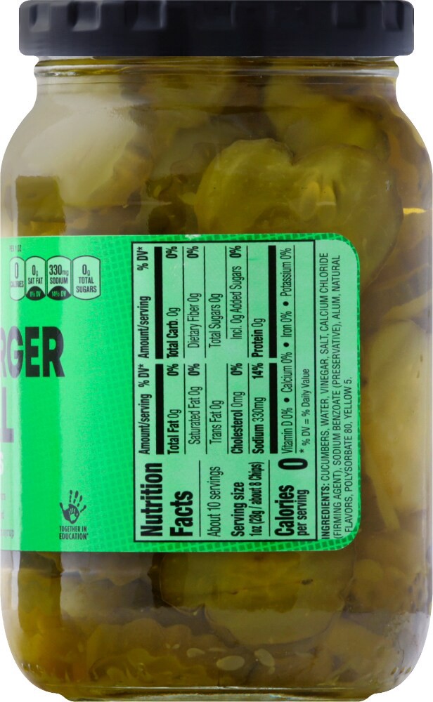 slide 2 of 3, Harris Teeter Pickle Hamburger Chips - Dill, 16 oz