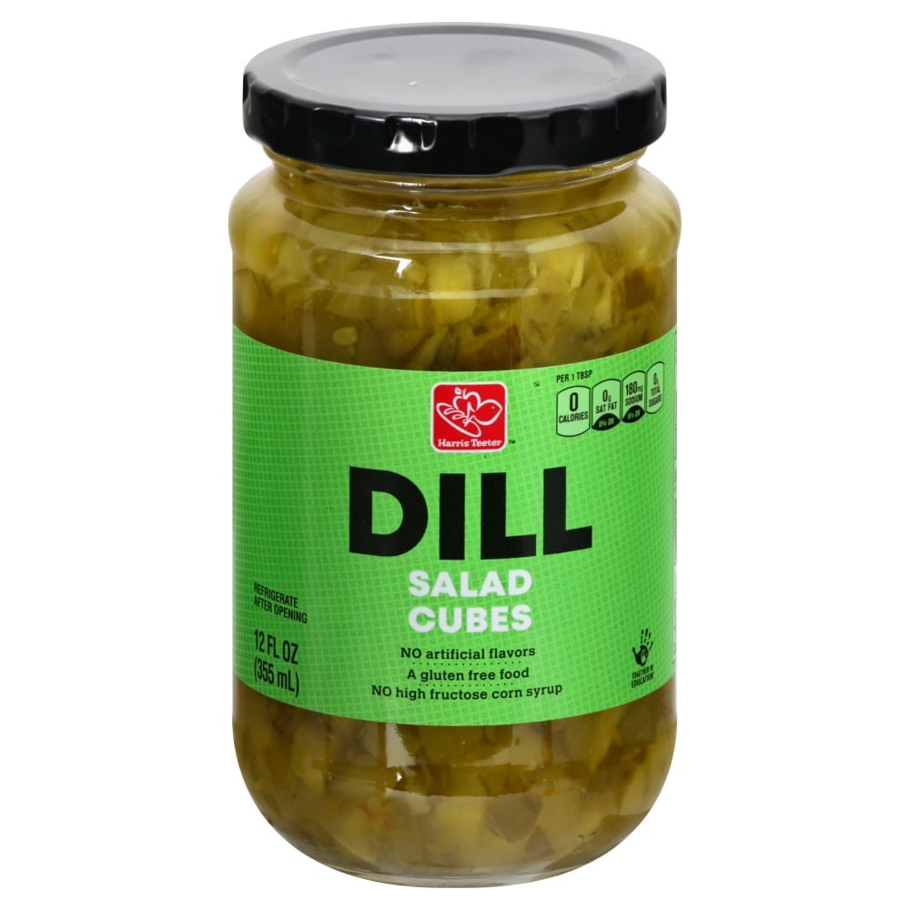 slide 4 of 4, Harris Teeter Pickles - Dill Salad Cubes - 12 oz, 12 oz